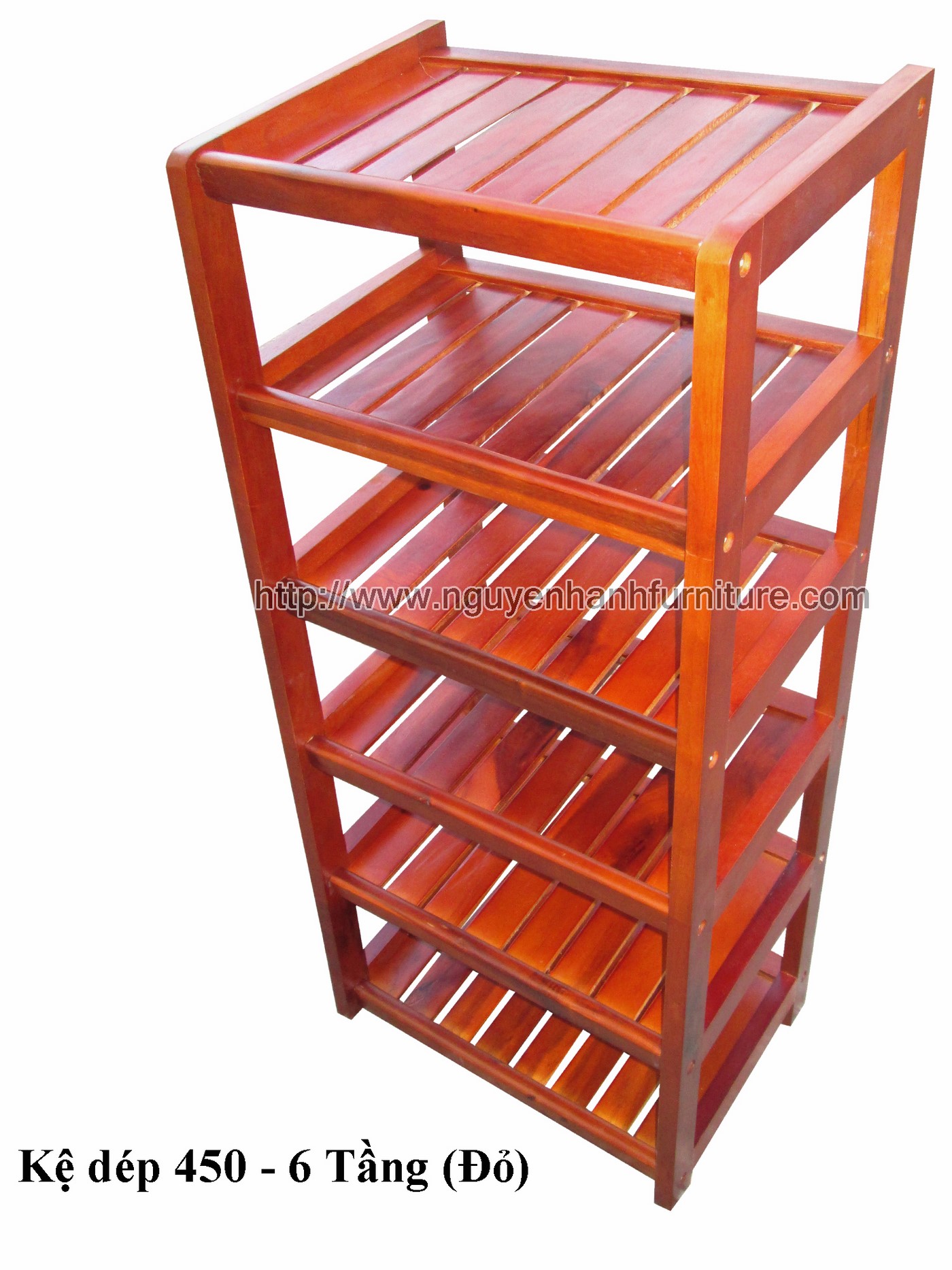 Name product: Shoeshelf 6 Floors 45 with sparse blades (Brown)- Dimensions: 45 x 30 x 98 (H) - Description: Wood natural rubber